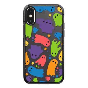 For iPhone XS Max Simple Illustration Pattern Full Coverage Phone Case(Ghost A)