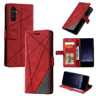 For Samsung Galaxy S25 5G Skin Feel Splicing Leather Phone Case(Red)