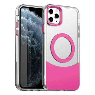 For iPhone 11 Pro Color Blocking Series MagSafe Magnetic PC Hybrid TPU Phone Case(Red)