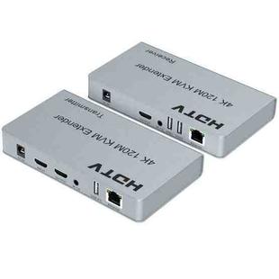 120m HDMI USB KVM 4K Network Extender, Plug:EU Plug