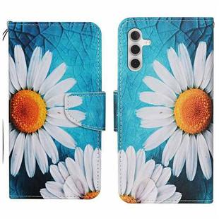 For Samsung Galaxy S25+ 5G Colored Drawing Pattern Leather Phone Case(Chrysanthemum)