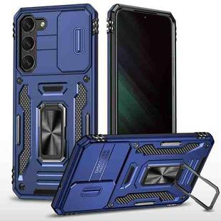 For Samsung Galaxy S25+ 5G Armor PC Hybrid TPU Camera Shield Phone Case(Navy Blue)