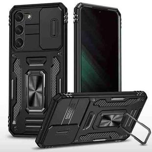 For Samsung Galaxy S25 5G Armor PC Hybrid TPU Camera Shield Phone Case(Black)