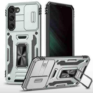 For Samsung Galaxy S25 5G Armor PC Hybrid TPU Camera Shield Phone Case(Grey)