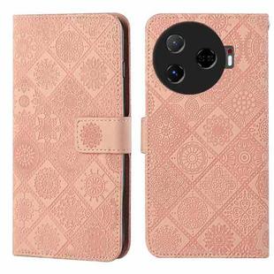 For Tecno Camon 30 Pro 5G Ethnic Style Embossed Pattern Leather Phone Case(Pink)