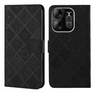 For Tecno Spark Go 2023 Ethnic Style Embossed Pattern Leather Phone Case(Black)