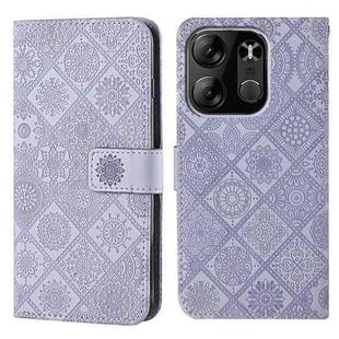 For Tecno Spark Go 2023 Ethnic Style Embossed Pattern Leather Phone Case(Purple)