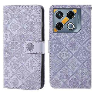 For Infinix GT 20 Pro Ethnic Style Embossed Pattern Leather Phone Case(Purple)