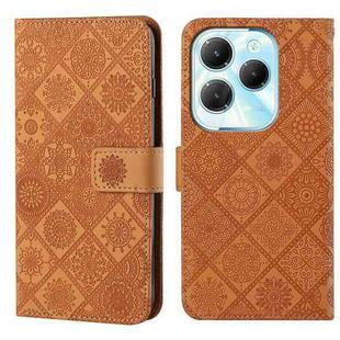 For Infinix Hot 40 / 40 Pro Ethnic Style Embossed Pattern Leather Phone Case(Brown)