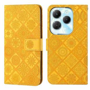 For Infinix Hot 40 / 40 Pro Ethnic Style Embossed Pattern Leather Phone Case(Yellow)