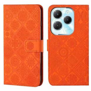 For Infinix Hot 40 / 40 Pro Ethnic Style Embossed Pattern Leather Phone Case(Orange)