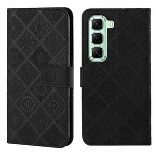 For Infinix Hot 50 4G Ethnic Style Embossed Pattern Leather Phone Case(Black)