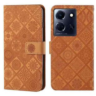 For Infinix Note 30 Ethnic Style Embossed Pattern Leather Phone Case(Brown)