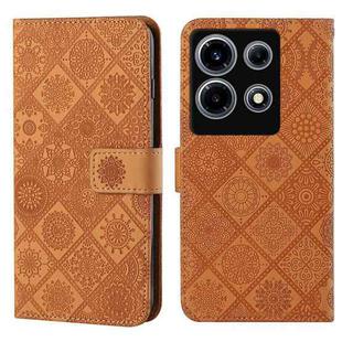 For Infinix Note 30 VIP Ethnic Style Embossed Pattern Leather Phone Case(Brown)