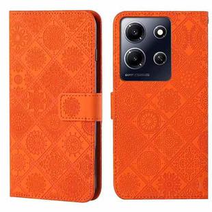 For Infinix Note 30i Ethnic Style Embossed Pattern Leather Phone Case(Orange)