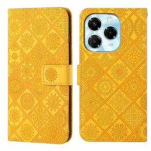 For Infinix Note 40X 5G Ethnic Style Embossed Pattern Leather Phone Case(Yellow)