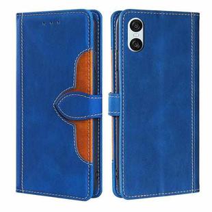 For Sony Xperia 10 VI Skin Feel Magnetic Buckle Leather Phone Case(Blue)