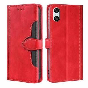 For Sony Xperia 10 VI Skin Feel Magnetic Buckle Leather Phone Case(Red)