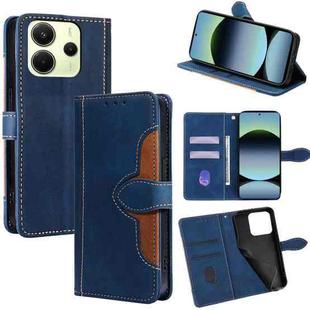 For Redmi Note 14 4G 163.25mm Skin Feel Magnetic Buckle Leather Phone Case(Blue)