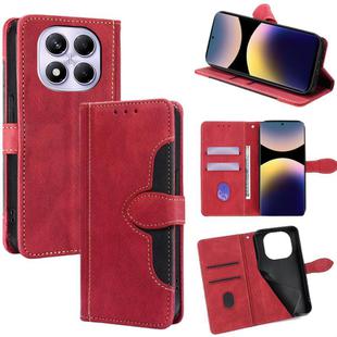 For Redmi Note 14 Pro 4G Skin Feel Magnetic Buckle Leather Phone Case(Red)