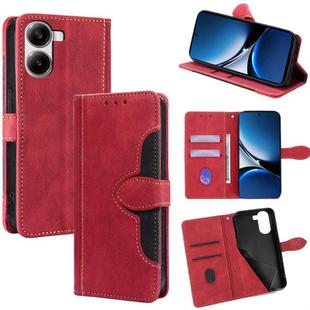 For Redmi Turbo 4 Skin Feel Magnetic Buckle Leather Phone Case(Red)