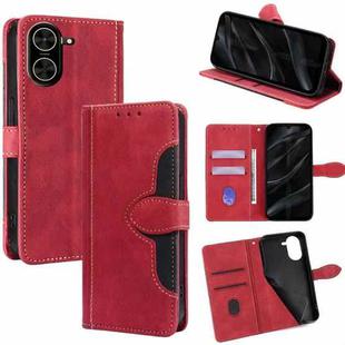 For Redmi A5 4G 171.7mm Skin Feel Magnetic Buckle Leather Phone Case(Red)