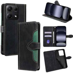 For Redmi Note 14S 4G Skin Feel Magnetic Buckle Leather Phone Case(Black)