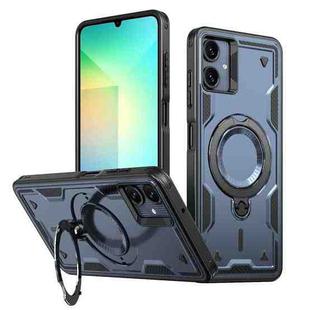 For Samsung Galaxy A06 4G PC Hybrid TPU Armor MagSafe Ring Holder Phone Case(Blue)