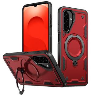 For Samsung Galaxy A26 5G PC Hybrid TPU Armor MagSafe Ring Holder Phone Case(Red)