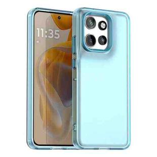 For Motorola Edge 50 Neo 5G Candy PC Hybrid TPU Shockproof Phone Case(Blue)