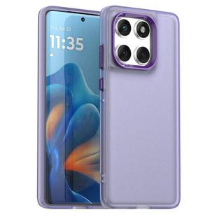 For Motorola Edge 60 Fusion Candy PC Hybrid TPU Shockproof Phone Case(Purple)