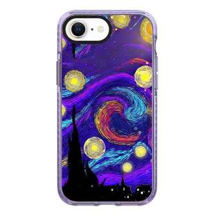 For iPhone 7 / 8 / SE 2020 2022 Simple Illustration Pattern Full Coverage Phone Case(Starry Sky B)
