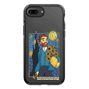 For iPhone 7 Plus / 8 Plus Simple Illustration Pattern Full Coverage Phone Case(Starry Sky A)