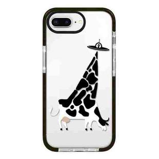 For iPhone 7 Plus / 8 Plus Simple Illustration Pattern Full Coverage Phone Case(Funny Cow A)