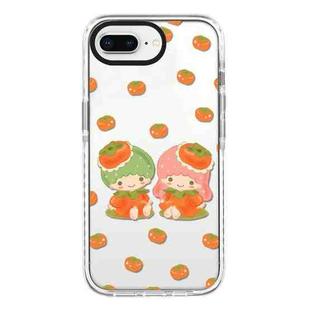 For iPhone 7 Plus / 8 Plus Simple Illustration Pattern Full Coverage Phone Case(Twin Stars A)