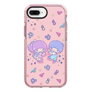 For iPhone 7 Plus / 8 Plus Simple Illustration Pattern Full Coverage Phone Case(Twin Stars B)