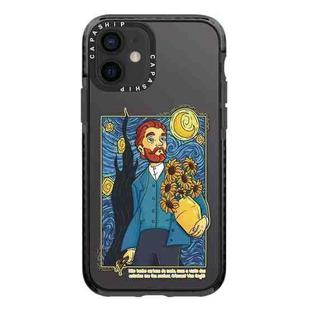 For iPhone 11 Simple Illustration Pattern Full Coverage Phone Case(Starry Sky A)