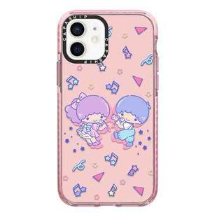 For iPhone 11 Simple Illustration Pattern Full Coverage Phone Case(Twin Stars B)