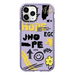 For iPhone 11 Pro Max Simple Illustration Pattern Full Coverage Phone Case(Happy Every Day B)