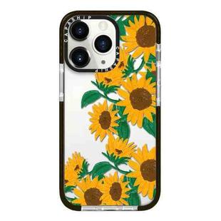 For iPhone 11 Pro Max Simple Illustration Pattern Full Coverage Phone Case(Sunflowers B)