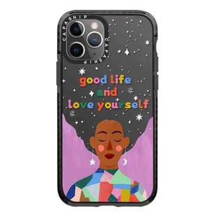 For iPhone 11 Pro Max Simple Illustration Pattern Full Coverage Phone Case(Love Yourself B)