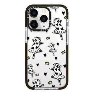 For iPhone 11 Pro Max Simple Illustration Pattern Full Coverage Phone Case(Funny Cow B)