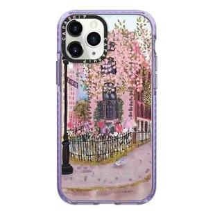 For iPhone 11 Pro Max Simple Illustration Pattern Full Coverage Phone Case(Spring Scene A)
