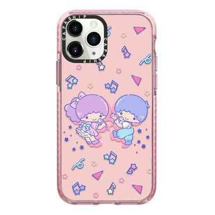 For iPhone 11 Pro Max Simple Illustration Pattern Full Coverage Phone Case(Twin Stars B)