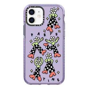 For iPhone 12 Simple Illustration Pattern Full Coverage Phone Case(Happy Party C)