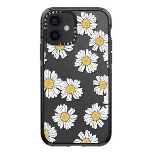 For iPhone 12 Simple Illustration Pattern Full Coverage Phone Case(Daisy)