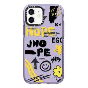 For iPhone 12 mini Simple Illustration Pattern Full Coverage Phone Case(Happy Every Day B)