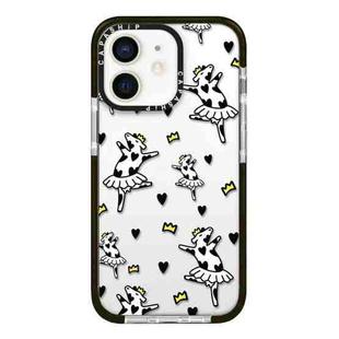 For iPhone 12 mini Simple Illustration Pattern Full Coverage Phone Case(Funny Cow B)