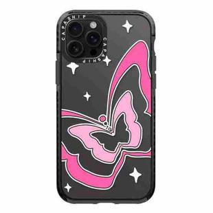 For iPhone 12 Pro Simple Illustration Pattern Full Coverage Phone Case(Butterfly)