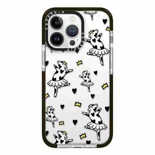 For iPhone 12 Pro Simple Illustration Pattern Full Coverage Phone Case(Funny Cow B)